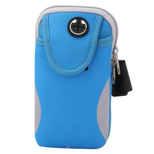 Brassard De Sport Unisexe Etanche Pour L'exterieur, Sac Pour Telephone Portable, Course A Pied, Randonnee (Bleu)