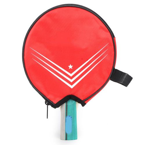 Raquette De Tennis De Table Simple, Raquettes En Caoutchouc Doublement Inversees A Haute Elasticite Avec Sac De Rangement, Manche Court 1006