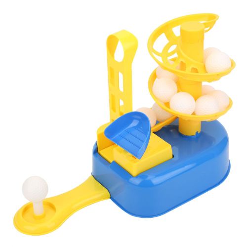 Machine De Lancer De Balles De Golf D'interieur Pour Enfants, Jeu De Sport, Apprentissage, Exercice Educatif, Jouet, Jaune Et Bleu