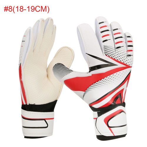 Gants De Gardien De But De Football Professionnel En Latex Rouge Pour Adultes, Protection Des Doigts, #8 (18-19 Cm)