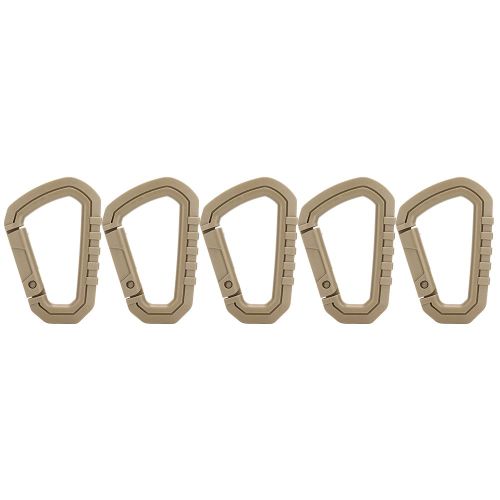 Lot De 5 Mousquetons D'exterieur En Plastique Avec Anneau En D Et Fermoir A Pression Pour Porte-Cles Et Sac (Boueux)