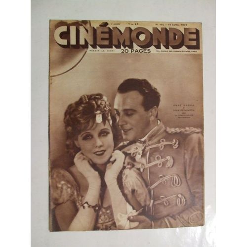 Cinémonde N° 182 : Anny Ondra Et Ivan Petrovitch Dans "La Chauvre-Souris". Kate De Nagy"Vainqueur"