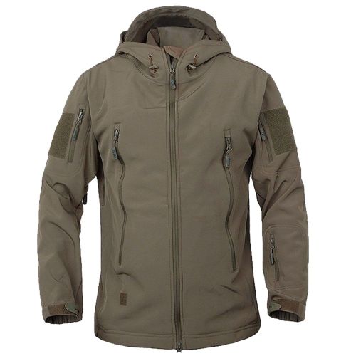 Veste De Sport D'exterieur En Fibre De Polyester, Manteau Camouflage Chaud Pour Le Camping, Vert Marine, Taille M