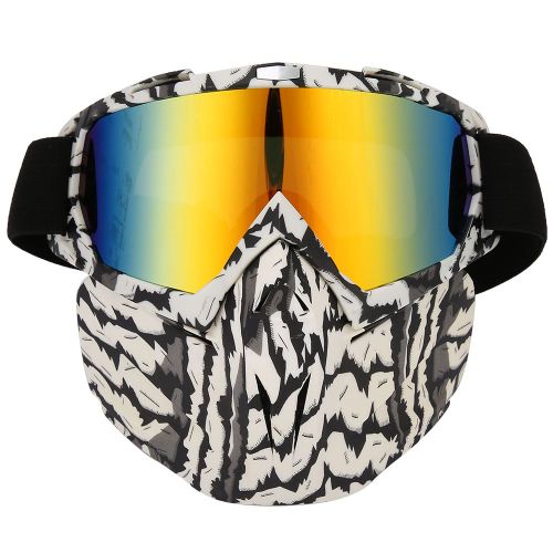 Masque De Sport Exterieur Pour Moto, Coupe-Vent, Anti-Uv (Rouge Zebre)