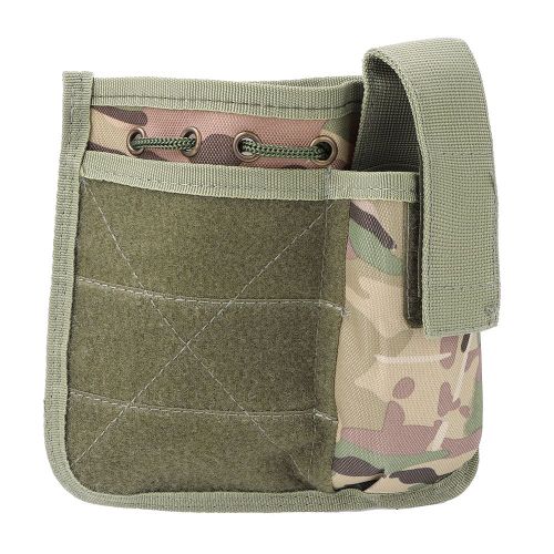 Sac banane tactique multifonctionnel avec radio et lampe de poche pour la chasse, camouflage vert