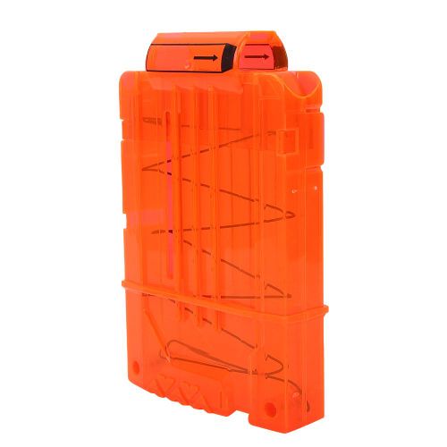 Pistolet Jouet A Chargeur De Cartouche En Plastique Avec Chargeur A Balle Souple (5 Flechettes Orange Transparentes)
