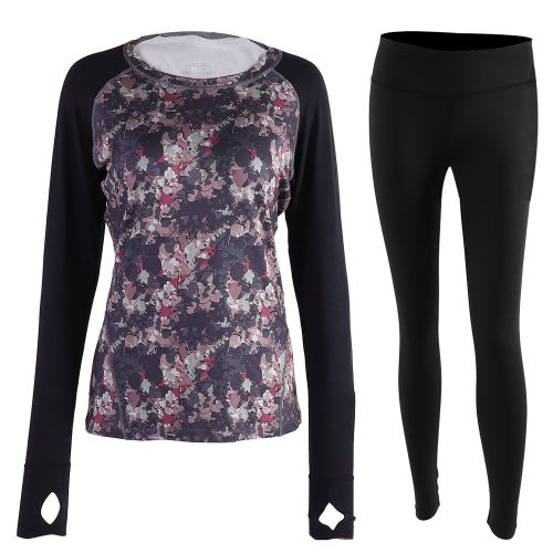 Combinaison De Sport A Manches Longues, Pantalon D'entrainement De Course/Yoga Pour Femme - M