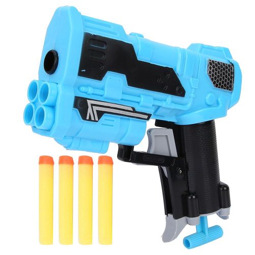 Pistolet de tir a balles souples, jeu de flechettes, cadeau d'anniversaire pour enfant (bleu)