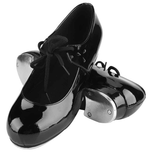 Chaussures De Danse A Claquettes En Cuir Synthetique Pour Femme (Noir, Pointure 34)