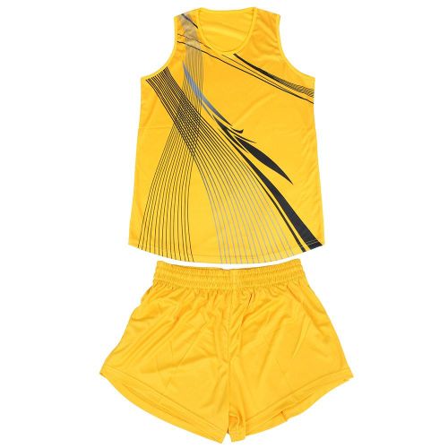 Survetement De Sport Pour Amoureux, Short De Jogging, Fitness, Sans Manches, Gilet De Sport, Ete (Homme Jaune 3xl)