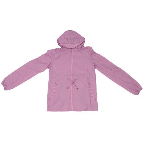 Vetements D'exterieur Pour Femmes, Protection Uv, Mi-Longs, Bord Elastique, Avec Chapeau (Rose)