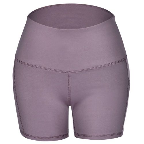 Pantalon De Sport Taille Haute Elastique Pour Femme, Short Respirant Pour Le Yoga Et La Course A Pied (Violet Xl)