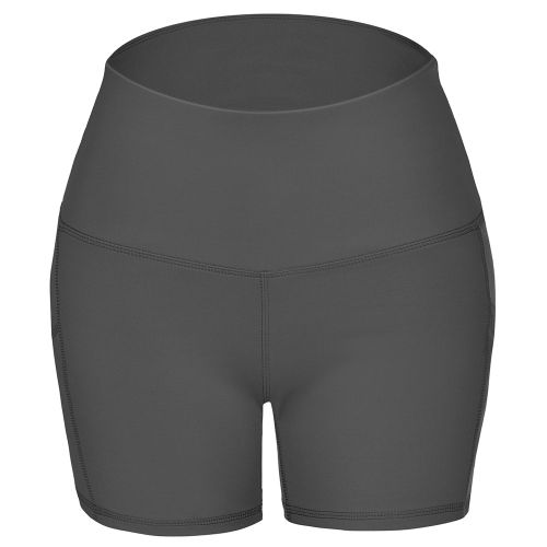 Pantalon De Sport Taille Haute Elastique Pour Femme, Short Respirant Pour Le Yoga Et La Course A Pied (Gris L)
