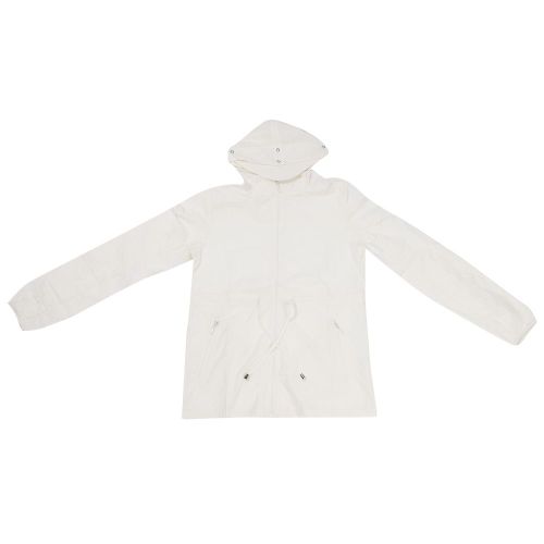 Vetements D'exterieur Pour Femmes, Protection Uv, Mi-Longs, Bord Elastique, Avec Chapeau (Blanc)