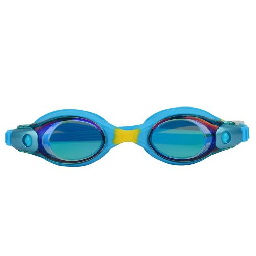 Lunettes De Natation Electrolytiques Antibuee Pour Enfants, Reglables (Bleu Et Jaune)