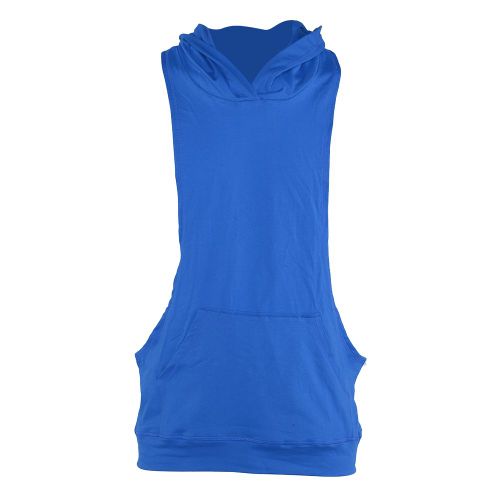 Sweat A Capuche De Musculation Pour Homme, Debardeur De Fitness, Bleu, Taille L
