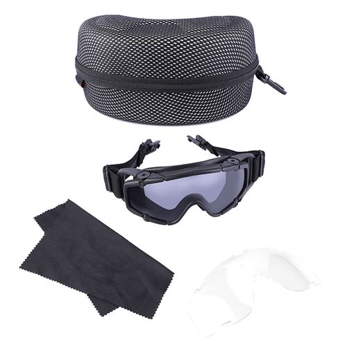 Lunettes De Protection Balistiques Fma Pour Casque De Paintball Militaire, Anti-Poussiere (Noir)