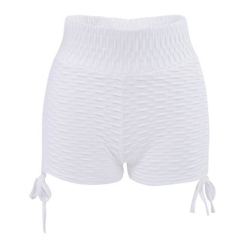 Pantalons De Sport Pour Femmes, Couleur Unie, Shorts, Leggings Extensibles Pour Le Fitness (Blanc, Taille S)