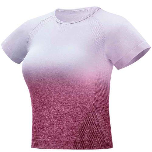 Haut Court A Manches Courtes Pour Femme, Vetement De Sport, De Yoga, De Gym, D'entrainement Et De Fitness (Rose Orchidee, Taille M)