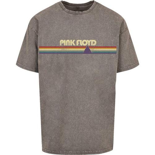F4nt4stic T-Shirt 'pink Floyd Prism Retro Stripes'  Jaune / Pierre / Orange / Rouge