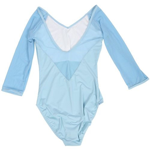 Justaucorps De Danse A Manches Mi-Longues Et Dos Nu Pour Femme (M)