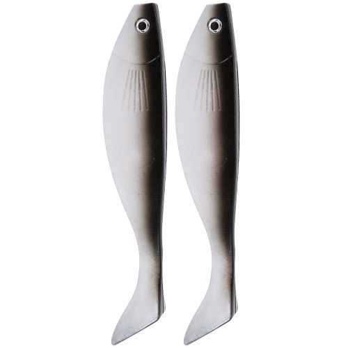Lot De 2 Leurres Artificiels Souples Et Vifs Pour La Peche (Noir)