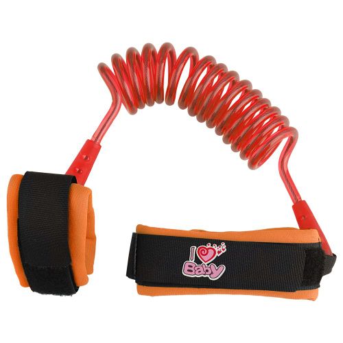 Sangle De Securite Anti-Perte Pour Bebe Et Enfant, Laisse De Poignet Reglable Pour La Marche Et Les Voyages (Orange)