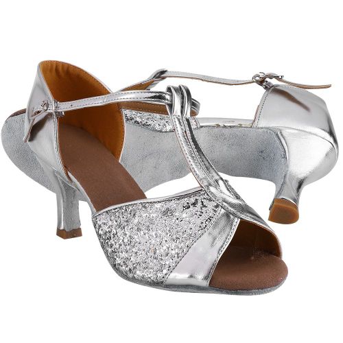 Chaussures De Danse Latine A Talons Pour Femmes, Chaussures De Danse A Paillettes, Pour Salle De Bal, Salsa, Tango, Fete, Pointure 39