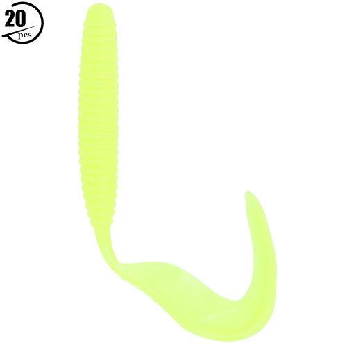 Leurres De Peche Artificiels En Plastique Souple, Appats De Vers, Accessoires De Peche (Vert Clair M)