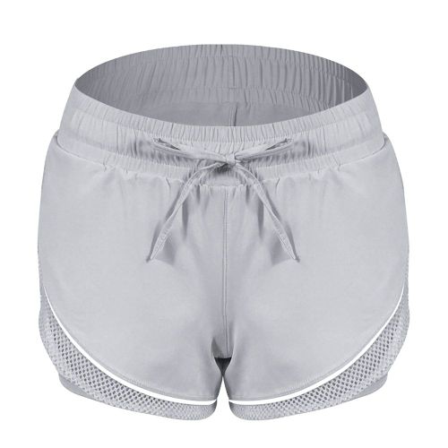 Short De Sport Unisexe Respirant Pour Activites De Plein Air (Gris, Taille M)