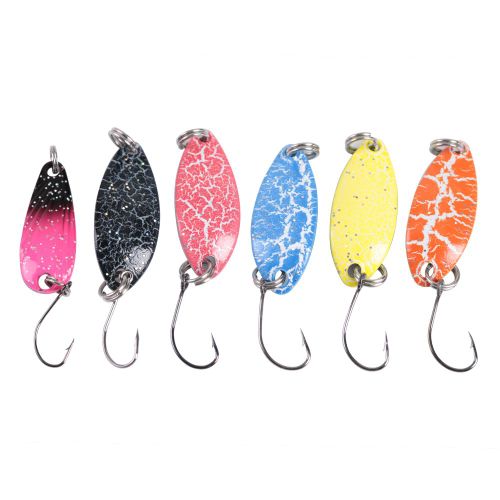 Lot De 6 Leurres De Peche A Paillettes Durables Avec Boite
