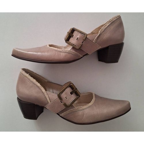 Chaussures À Talons À Boucles En Cuir - 36