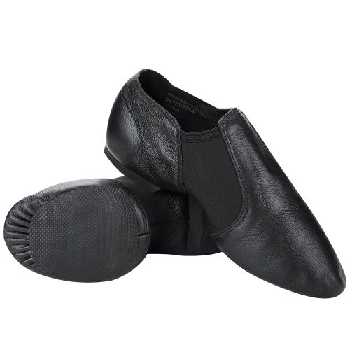 1 Paire De Chaussures De Jazz Confortables En Cuir Pour Enfants Et Adultes (Noir, Pointure 43)