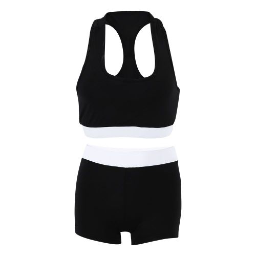 Ensemble De Sport Tendance Pour Femme, Soutien-Gorge Et Short, Pour Le Fitness, Le Yoga, L'entrainement, Noir, Taille S