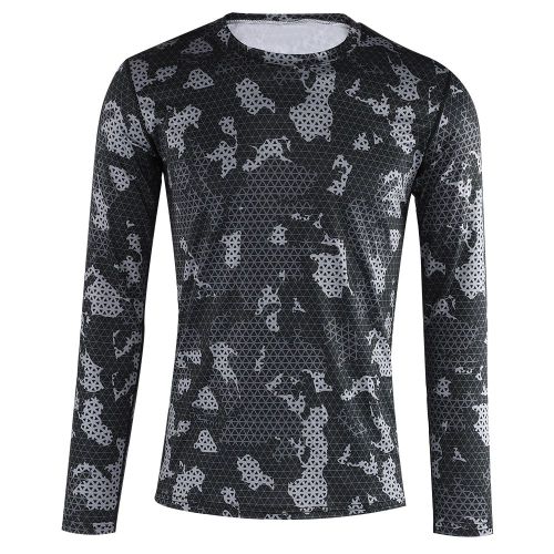 T-Shirts A Manches Longues Et Col Rond Pour Homme, Collants De Course, De Sport Et D'equitation (Noir, Xl)