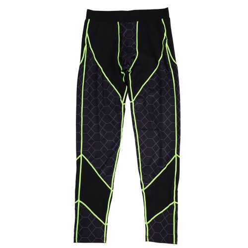 Pantalon De Fitness Pour Homme, Pantalon Moulant A Sechage Rapide Et Haute Elasticite, Vert, Taille Xl