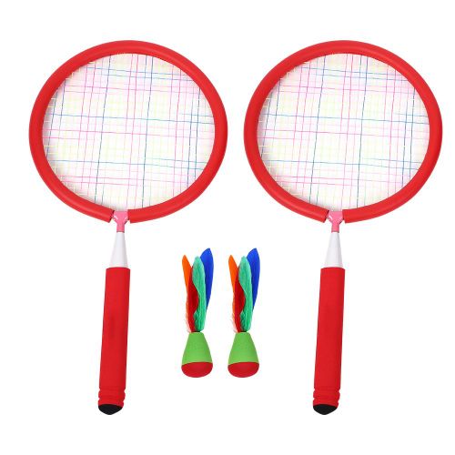 Raquette De Badminton, Outil D'entrainement Sportif De Securite, Jouets Pour Enfants, Entrainement, Pratique, Rouge