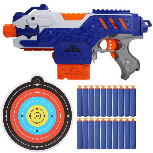 Pistolet electrique pour enfants, ensemble de pistolet a balles souples, jouet interactif de tir en plein air