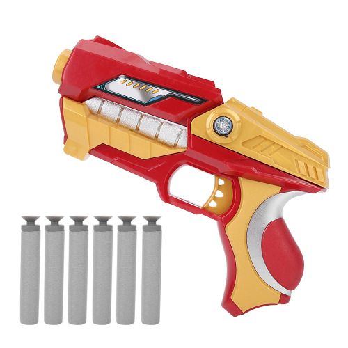 Pistolet de tir a balles souples, jeu de flechettes, cadeau d'anniversaire, jouets pour enfants, jaune