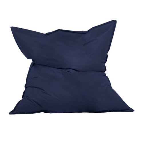 Pouf Rectangulaire D'extérieur Xxl 180x140cm Bleu Marine Moku