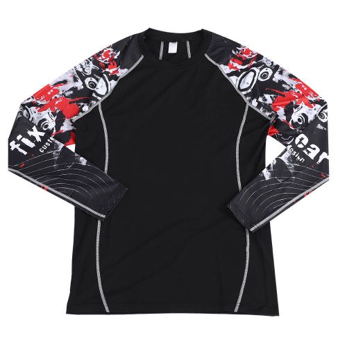 T-Shirt De Sport Tendance Pour Homme, Sechage Rapide, Elastique, Doux, Manches Longues, Taille Xxl, Gris Et Rouge