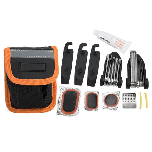 Kit De Reparation De Pneus De Velo Professionnel Et Portable En Acier Inoxydable