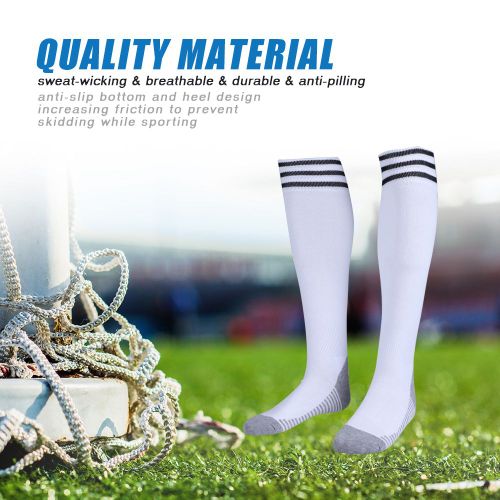 Chaussettes D'exterieur Respirantes Et Antiderapantes Pour Homme, Maintien Au Chaud, Ideales Pour Le Football Et Le Basket-Ball (Blanc Allemagne)