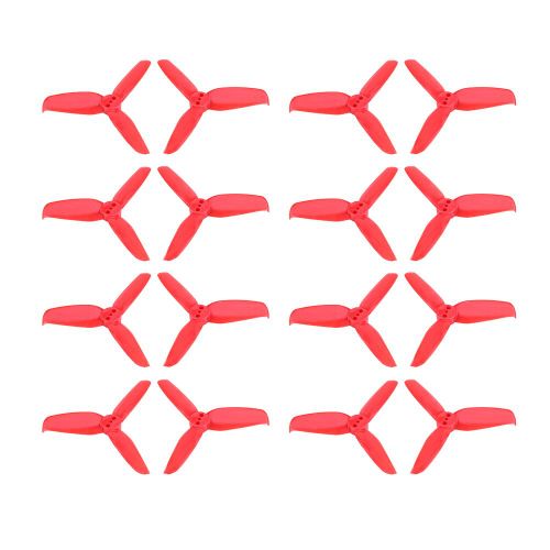 8 paires d'helices 2540 a 3 pales CW CCW, accessoires pour drone quadricoptere de course RC, rouge