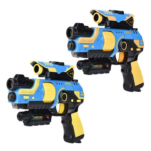 Pistolet jouet a rayons infrarouges pour enfants avec 5 coups de feu, musique, equipement de jeu de tir longue distance