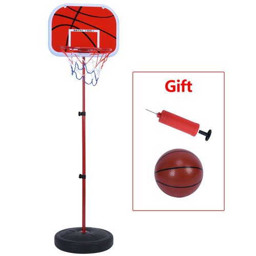 Kit De Panier De Basket-Ball Reglable En Hauteur Avec Panneau Arriere Et Filet Pour Enfants