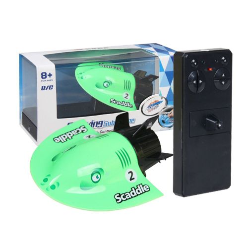 Mini Sous-Marin Telecommande 40hmz, Modele Reduit De Bateau Touristique Sous-Marin (Vert)