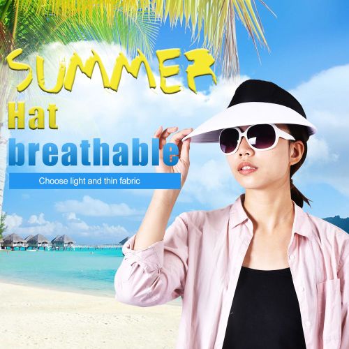 Casquette De Sport Decontractee Unisexe Pour Adultes, Chapeau De Soleil A Large Bord (Blanc)