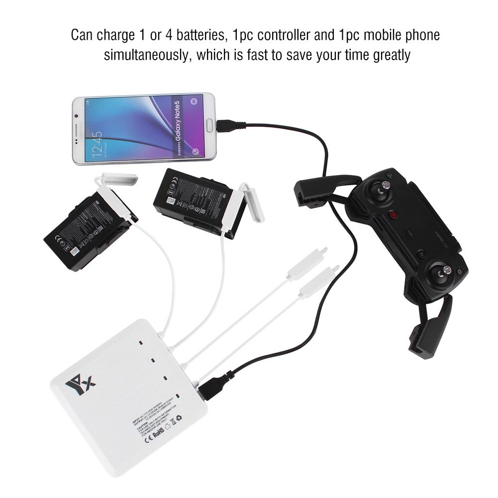 Chargeur Intelligent Multi-Batteries 6 En 1 Pour Dji Mavic Air (Prise Americaine)