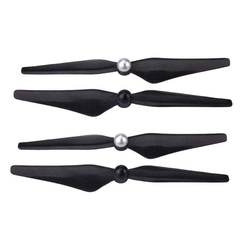 Lot De 2 Paires De Pales D'helice En Fibre De Carbone 9450 Pour Dji Phantom 2/3 (Noir Et Argent)-Qhfen